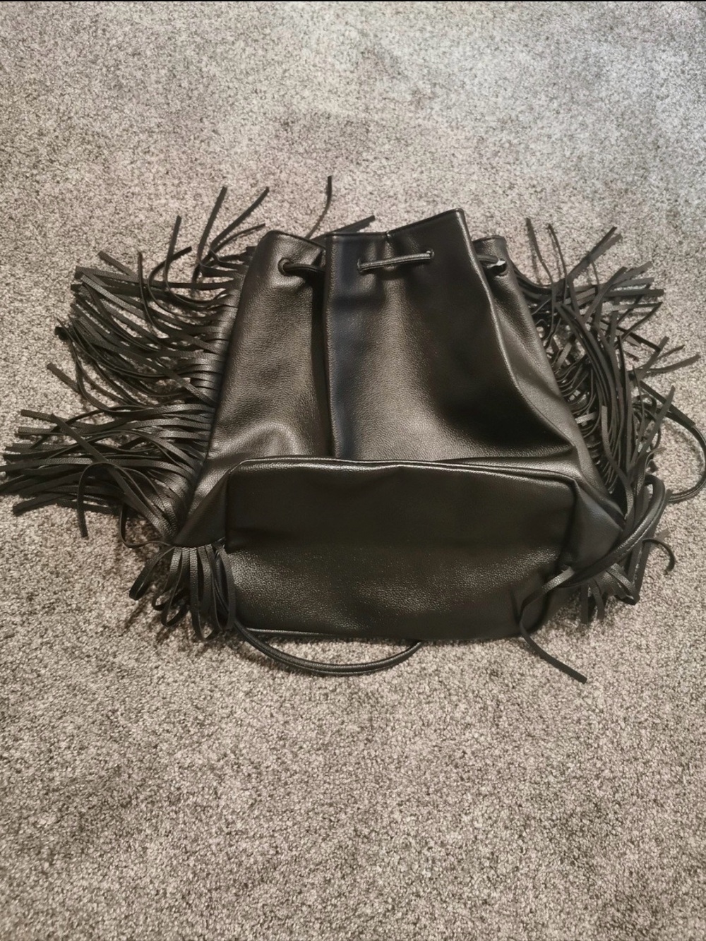 Victoria’s Secret black backpack bag with fringe - Picture 5 of 6